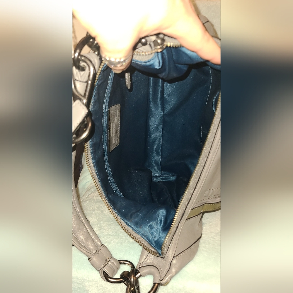 Coach Gray and Green Crossbody Bag - Picture 11 of 15